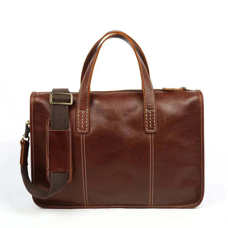 JMT-534986 Men's Retro Leather Messenger Bag for Casual and Business Use