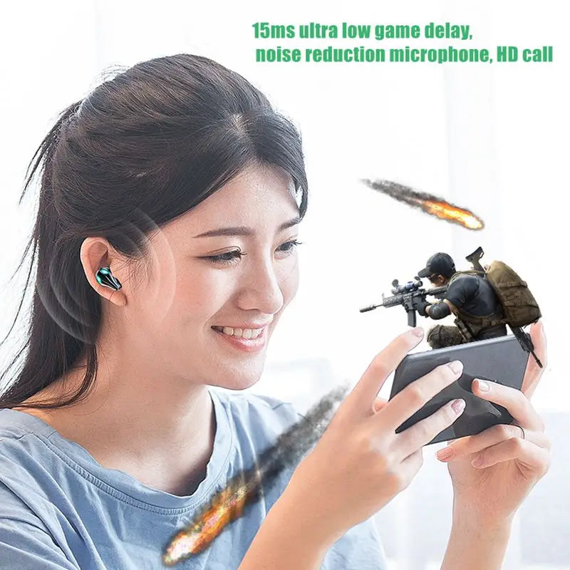KTX-853075 Wireless Gaming Earbuds with Touch Control and Low Latency for Music and Gaming - HiFi Bass Sound Quality