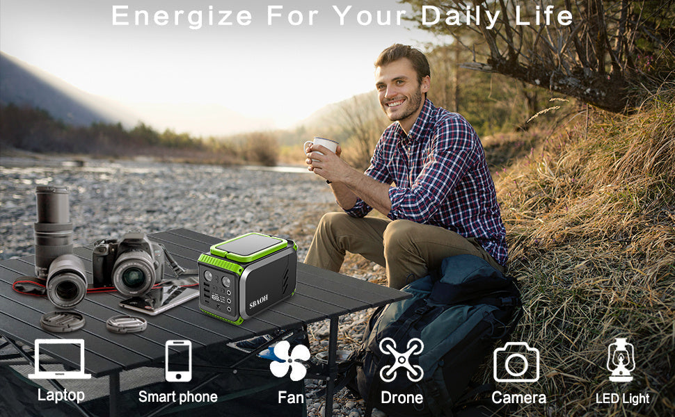 KTX-021267 Portable 110V Power Station, 148Wh Solar Generator, 40000mAh Battery Backup for Camping and Emergency Use