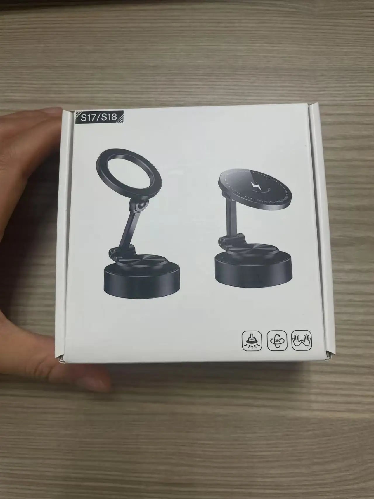 KTX-770323 15W Wireless Car Phone Holder with Strong Vacuum Magnetic Mount for All Smartphones