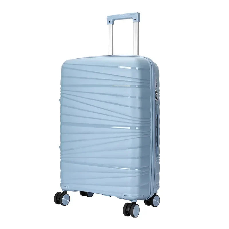KTX-587859 4-Piece Luggage Set with Spinner Wheels, Durable PP Storage Trolley Cases in 14, 20, 24, and 28 Inch Sizes