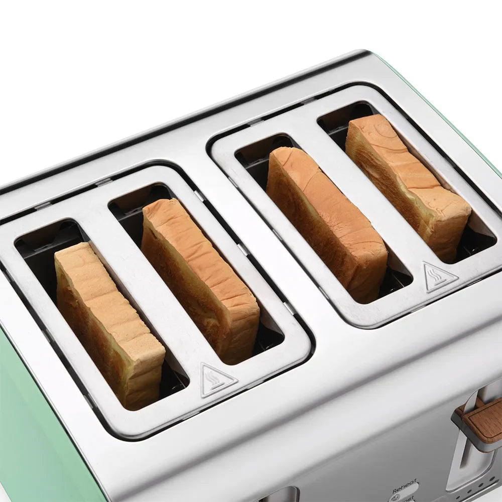KTX-979283 Stainless Steel 4-Slice Electric Sandwich Toaster with Smart Features