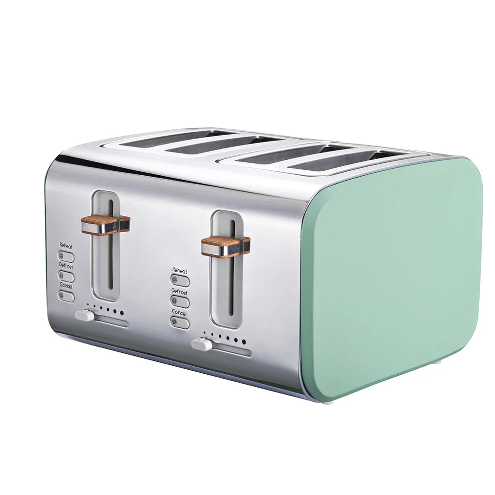 KTX-979283 Stainless Steel 4-Slice Electric Sandwich Toaster with Smart Features