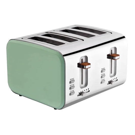 KTX-979283 Stainless Steel 4-Slice Electric Sandwich Toaster with Smart Features