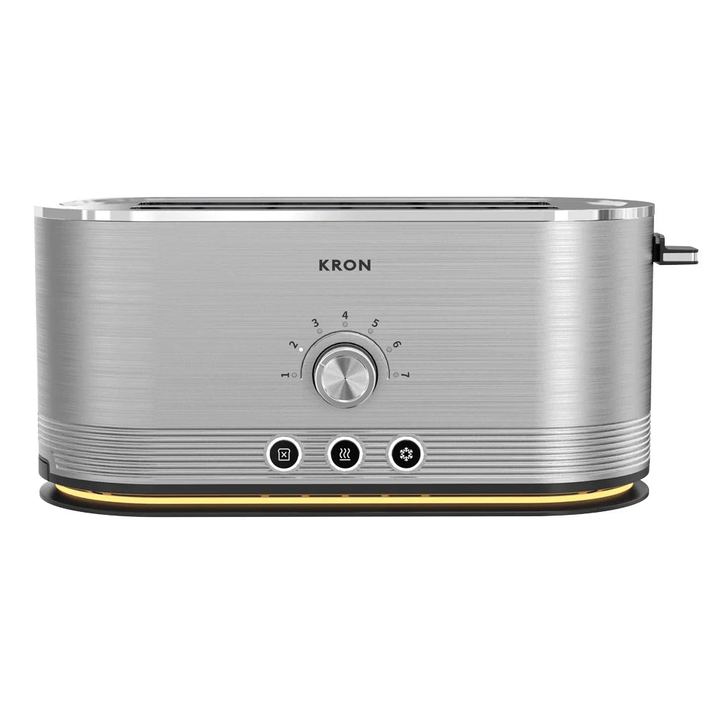 KTX-290003 Compact 4-Slice Stainless Steel Toaster with Unique Design and Versatile Features