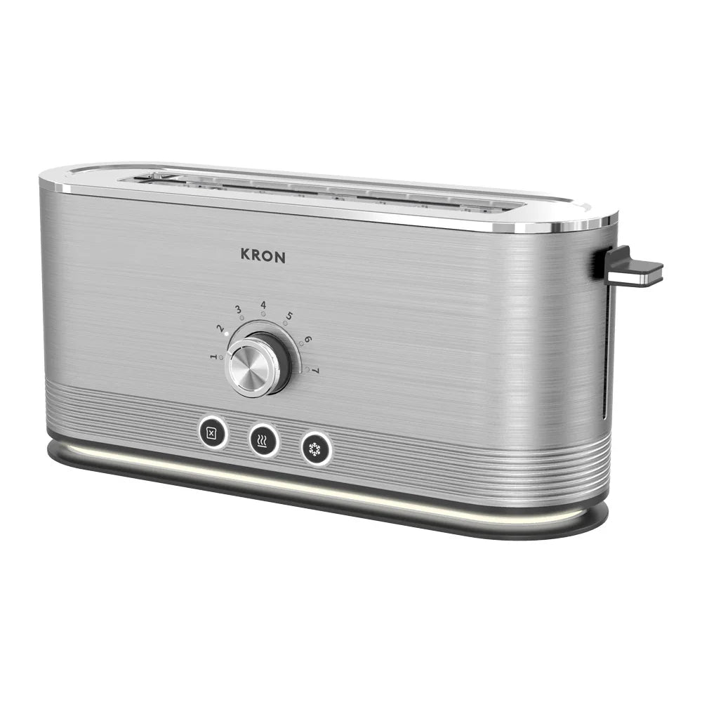 KTX-290003 Compact 4-Slice Stainless Steel Toaster with Unique Design and Versatile Features