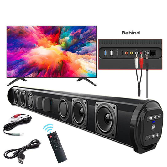KTX-528019 Wireless Bluetooth Home Theater Audio Strip Speaker - 5W, 2000mAh Battery, Remote Control, FM Radio, 6-Hour Playtime