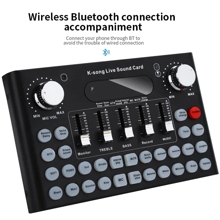 KTX-424531 Portable USB Audio Mixer and Sound Card for PC and Mobile Devices