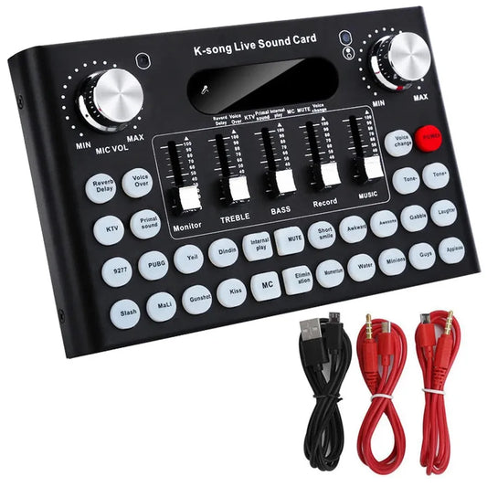 KTX-424531 Portable USB Audio Mixer and Sound Card for PC and Mobile Devices