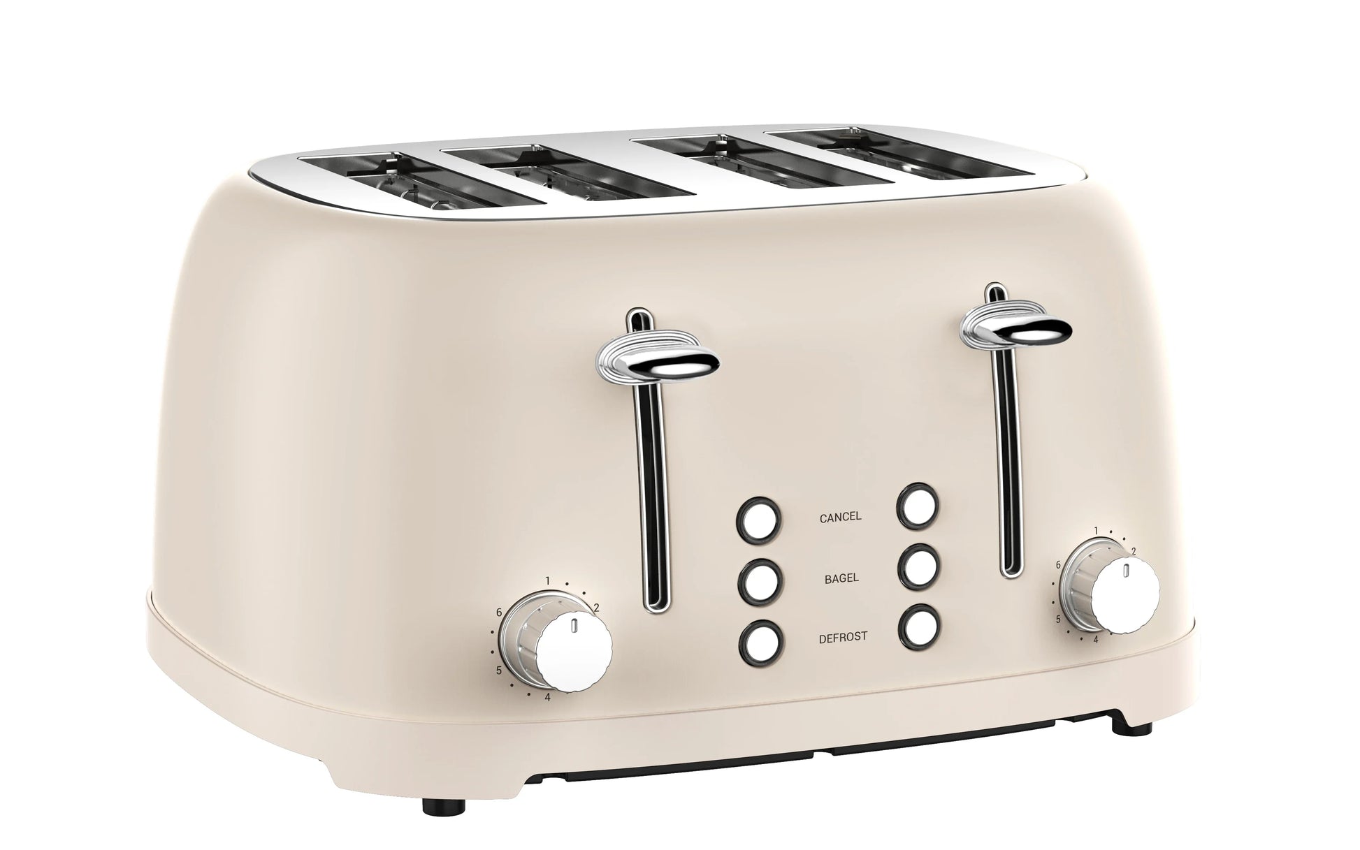 KTX-469651 Retro 4-Slice Stainless Steel Electric Pop-Up Toaster with Grill Feature