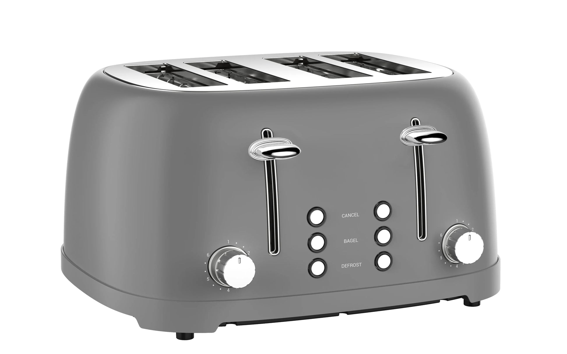 KTX-469651 Retro 4-Slice Stainless Steel Electric Pop-Up Toaster with Grill Feature