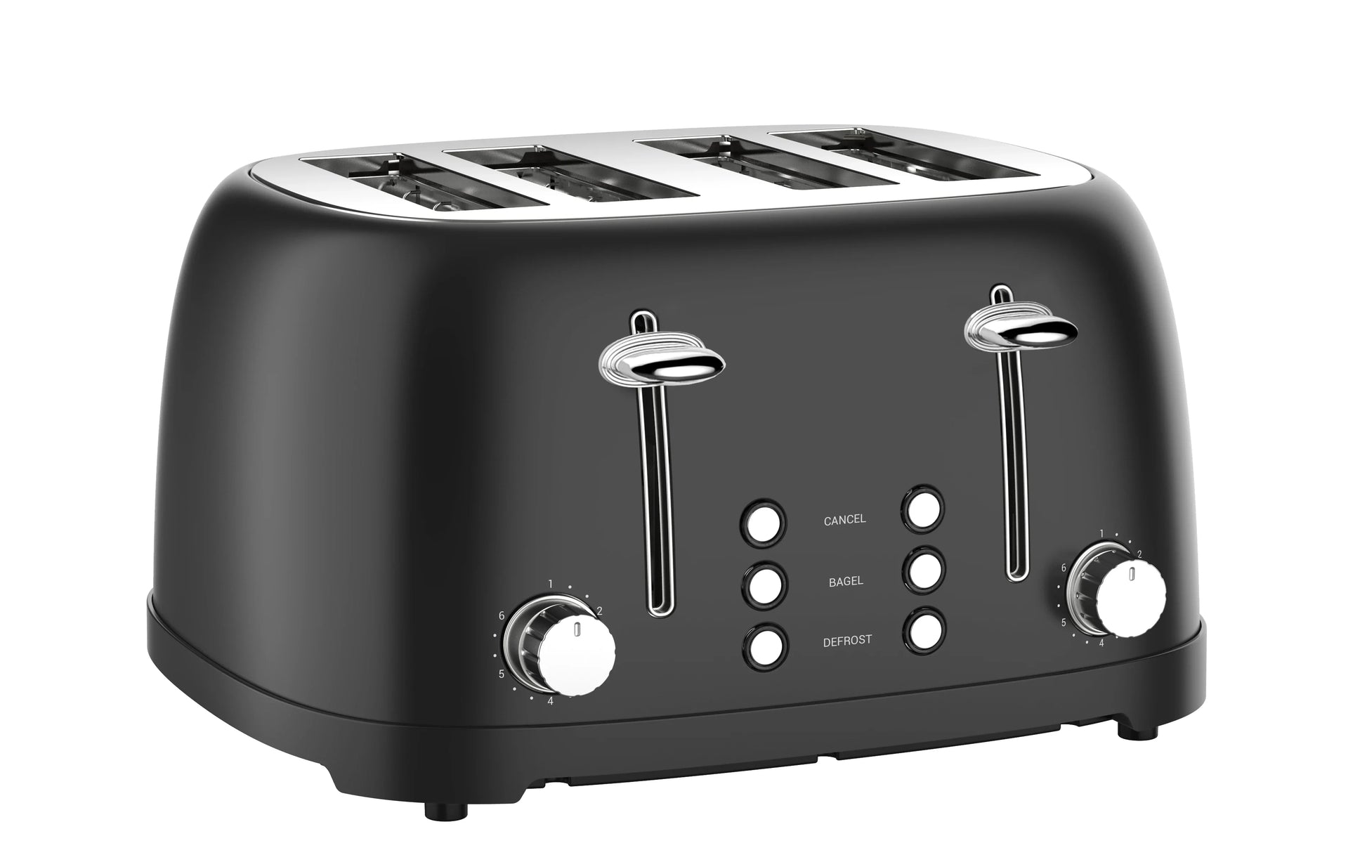 KTX-469651 Retro 4-Slice Stainless Steel Electric Pop-Up Toaster with Grill Feature