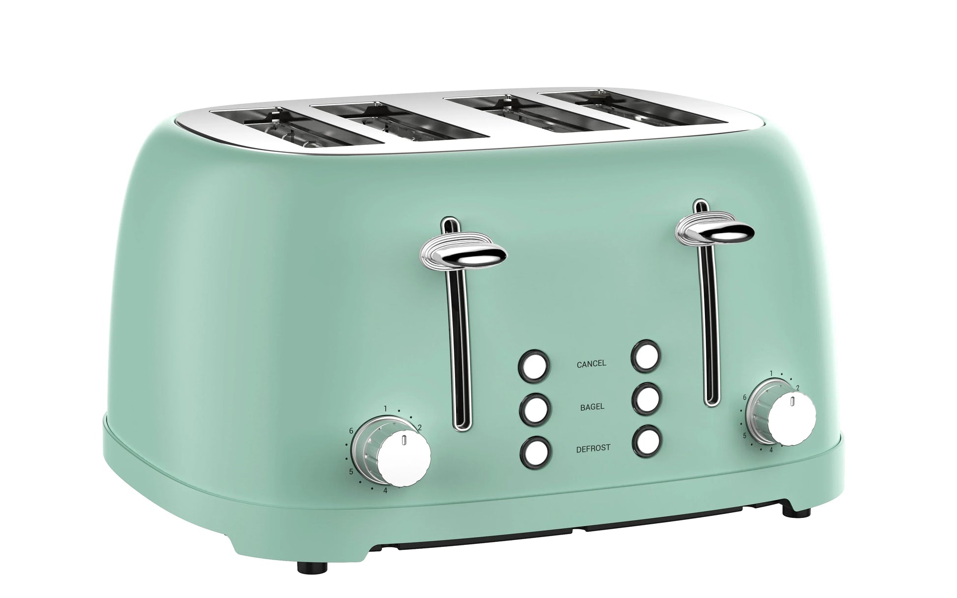 KTX-469651 Retro 4-Slice Stainless Steel Electric Pop-Up Toaster with Grill Feature