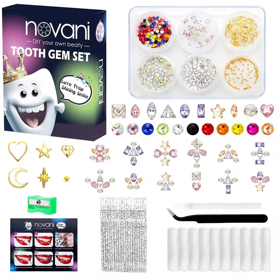 JMT-546314 Gold Tooth Gems Kit for Artistic Dental Decoration