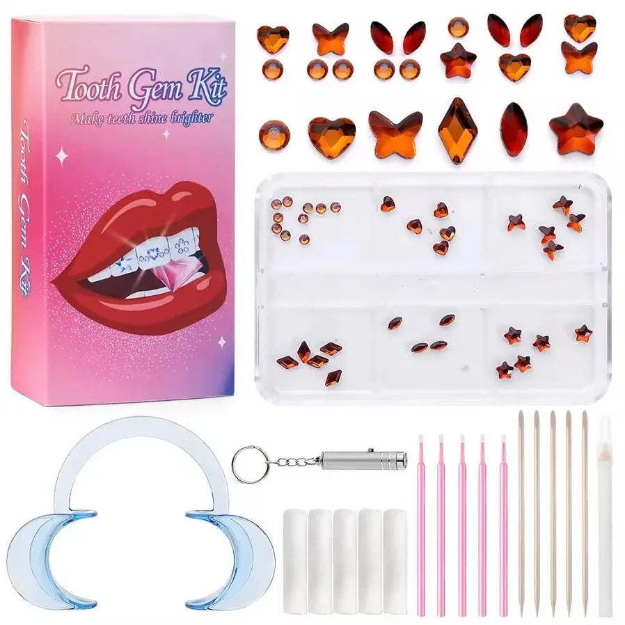 JMT-546314 Gold Tooth Gems Kit for Artistic Dental Decoration