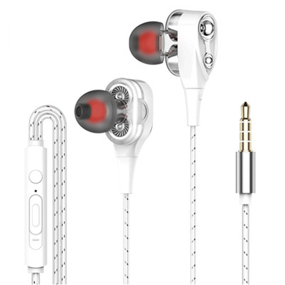 KTX-951251 Versatile 10mm Wired and Wireless Earphones with Microphone - Available in Pure White, Black, and Gold