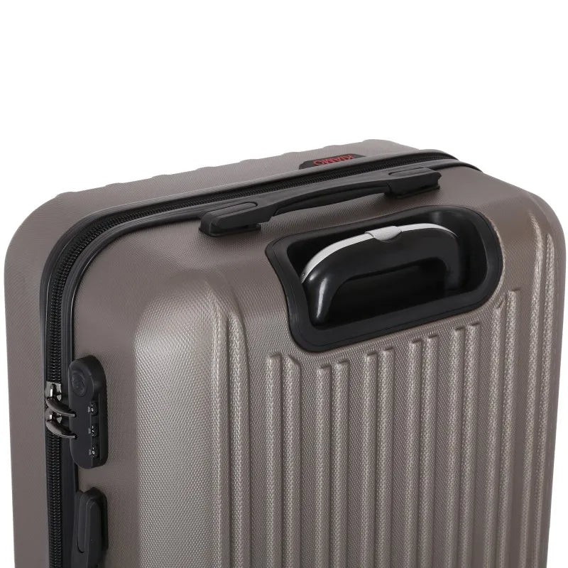 KTX-503059 Spacious 3-Piece ABS Trolley Luggage Set with Smooth-Gliding Wheels