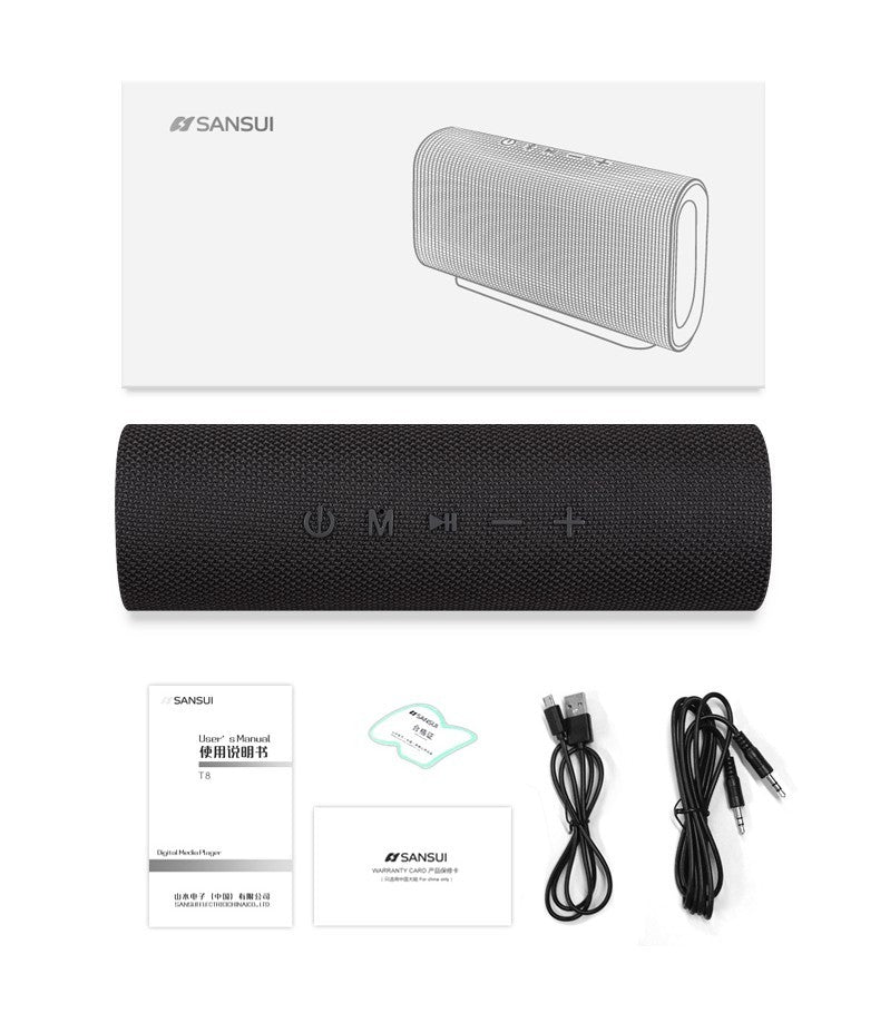 KTX-511059 Portable Wireless Bluetooth Speaker with Subwoofer and 8-Hour Battery Life