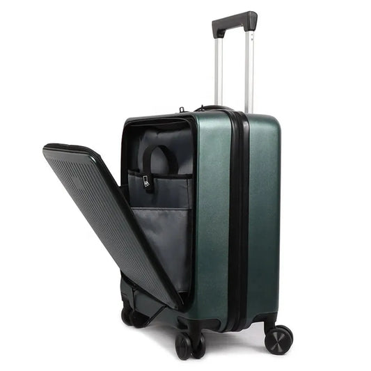 KTX-813779 Smart Carry-On Trolley Bag with Laptop Compartment and Front Pocket Design