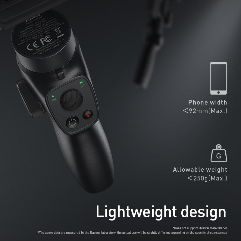 KTX-970003 Three-Axis Handheld Mobile Phone Stabilizer - Anti-Shake Design for Phones up to 92mm Wide, Supports 250g