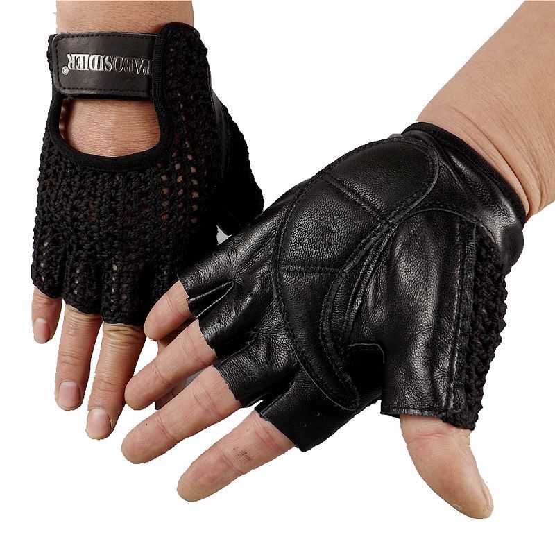 KTX-000147 Wool Mesh Leather Fitness Gloves for Enhanced Grip and Comfort