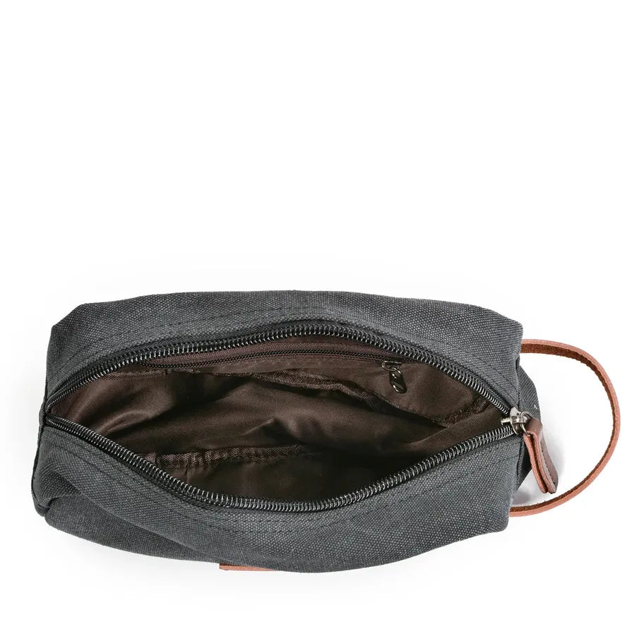 KTX-989651 Vintage Waterproof Canvas Toiletry Tote Bag - 24cm x 10cm x 14cm