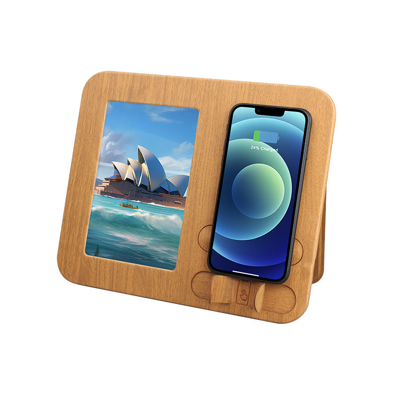 KTX-814419 7-Inch & 8-Inch Flat Bracket Wireless Charger Desktop Mouse Pad in Yellow & Black