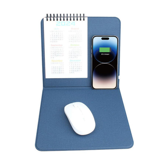 KTX-814419 7-Inch & 8-Inch Flat Bracket Wireless Charger Desktop Mouse Pad in Yellow & Black