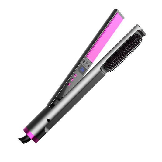 KTX-172115 Adjustable Temperature Hair Straightener with Straightening Comb and 360° Rotating Cord, Universal Voltage 100-240V
