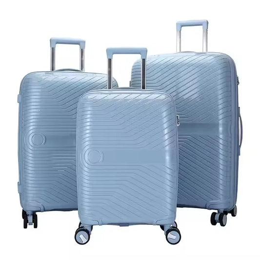 KTX-227411 PP Luggage Set - 3 Waterproof Hard Shell Travel Suitcases in 20'', 24'', and 28'' Sizes