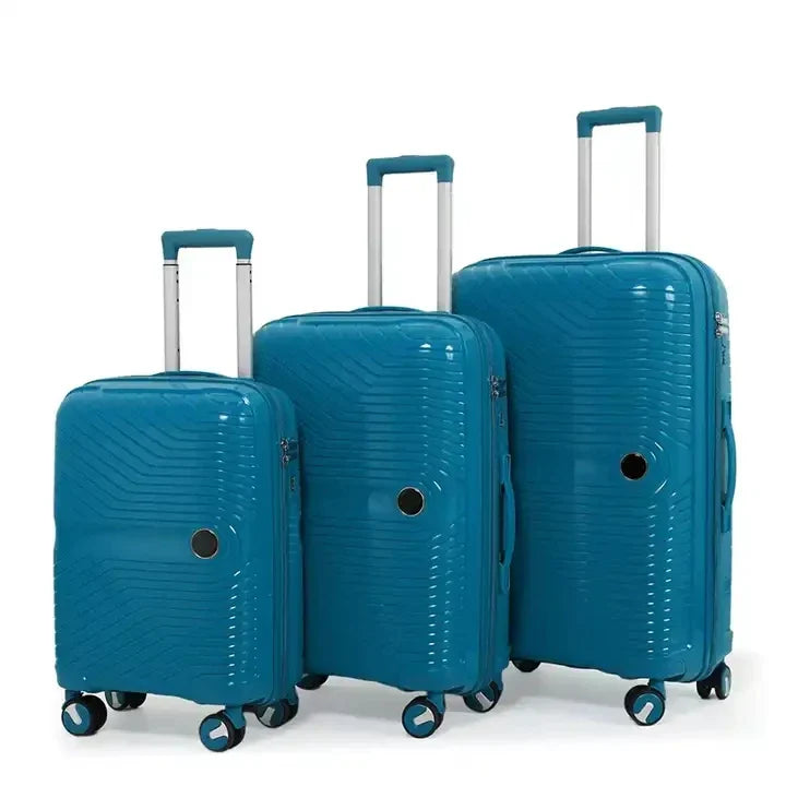 KTX-227411 PP Luggage Set - 3 Waterproof Hard Shell Travel Suitcases in 20'', 24'', and 28'' Sizes