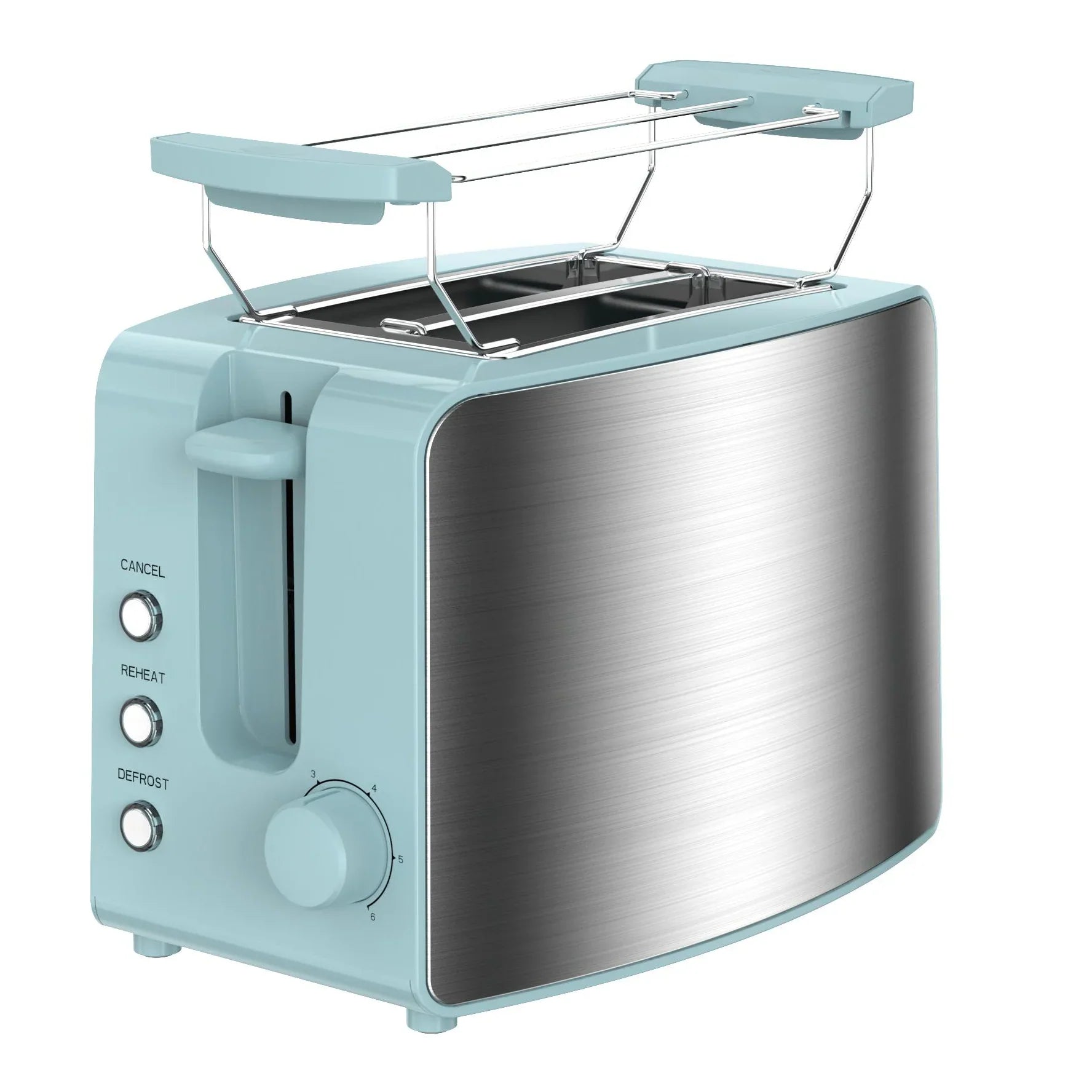 KTX-291155 Long Electric Toaster with Built-In Bun Warmer for Efficient Toasting