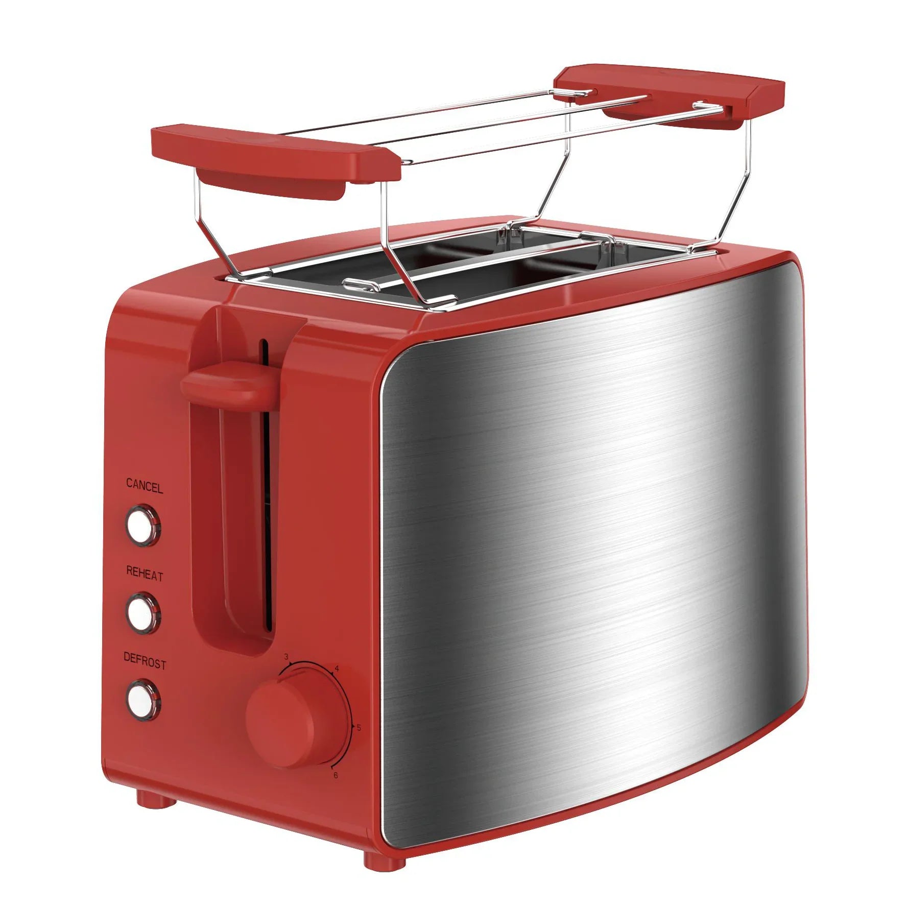 KTX-291155 Long Electric Toaster with Built-In Bun Warmer for Efficient Toasting