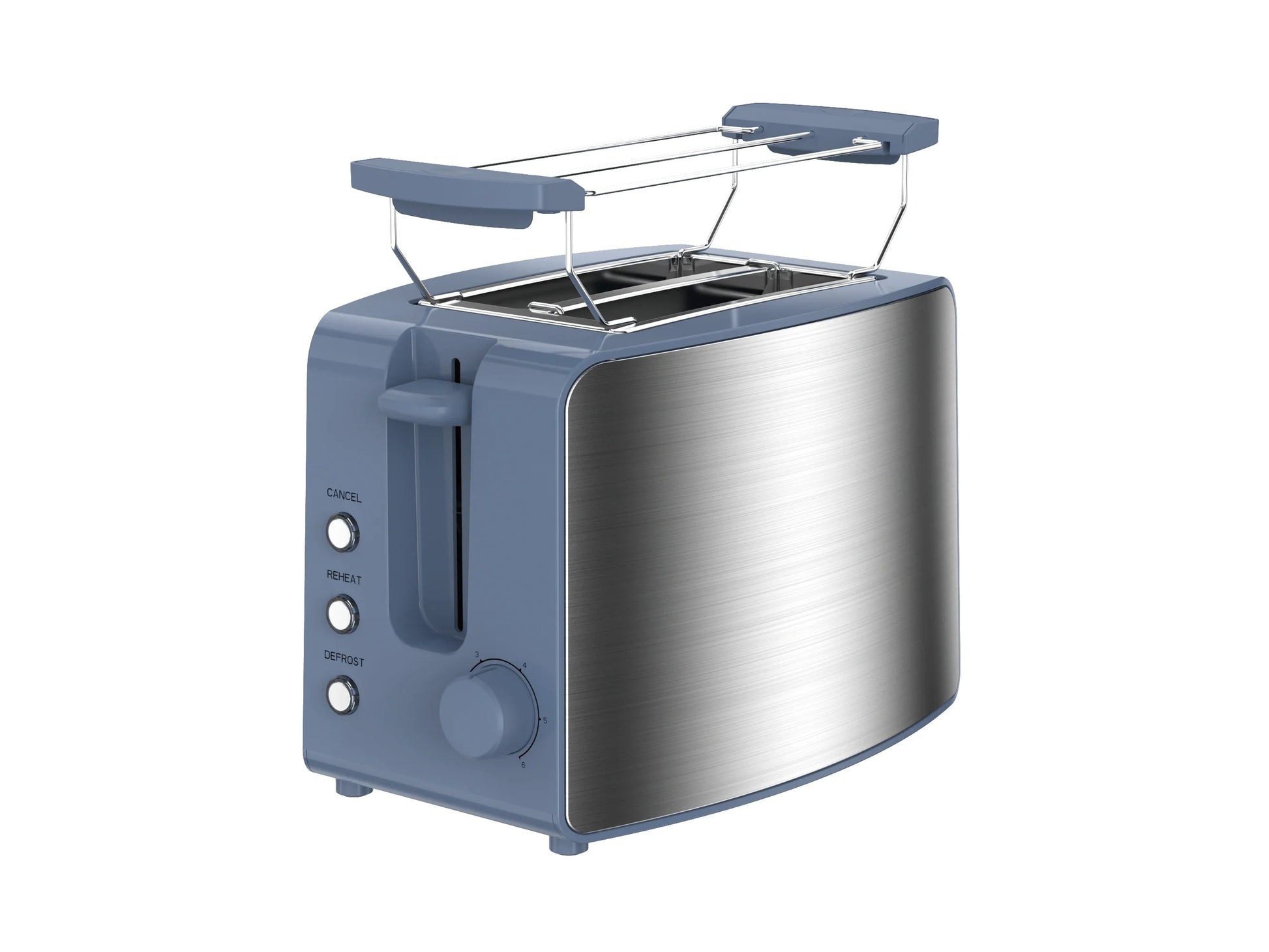 KTX-291155 Long Electric Toaster with Built-In Bun Warmer for Efficient Toasting