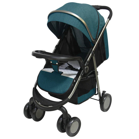KTX-746899 Foldable Baby Stroller with Tray - Compact Travel System Pushchair for Infants