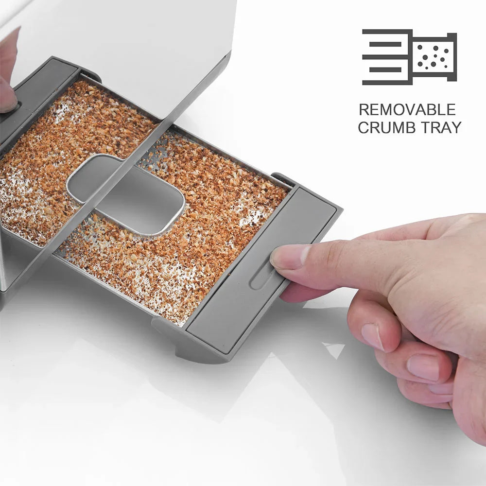 KTX-700179 Automatic 2-Slice Electric Toaster with Defrost Function and Pop-Up Feature