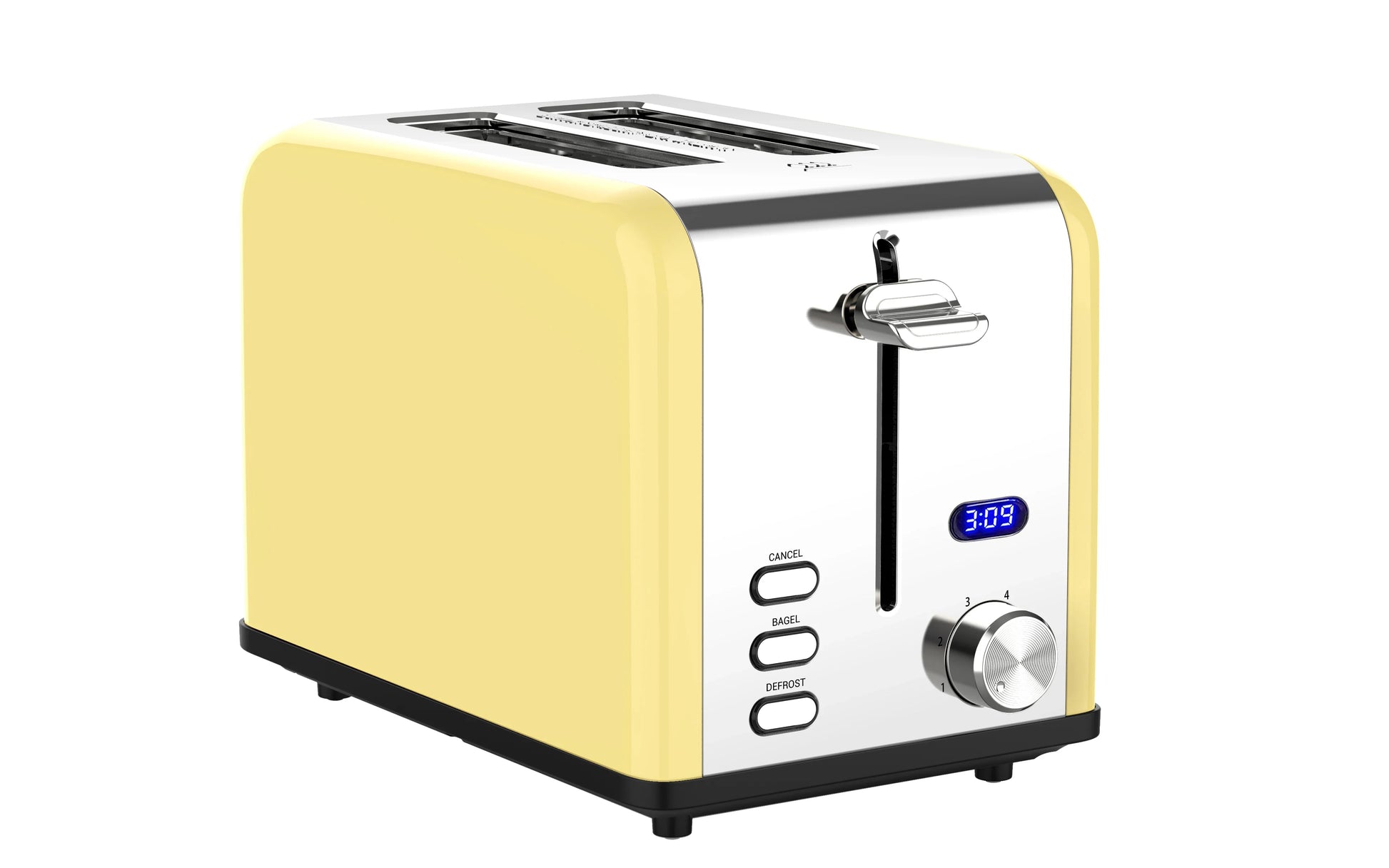 KTX-912595 Digital LED Display Stainless Steel Toaster with Countdown Timer for 2 Slices