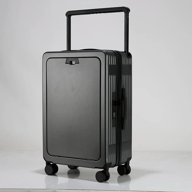 KTX-864659 Soft Shell Carry-On Suitcase with Open Top and Laptop Compartment for Travelling