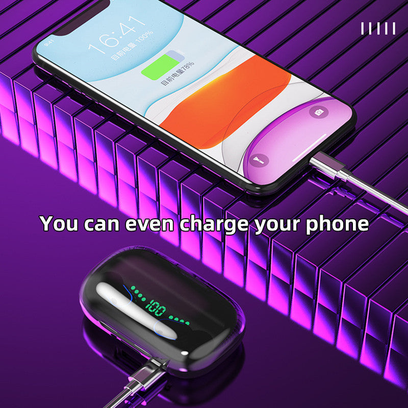 KTX-394195 Wireless Bluetooth TWS Headset with Charging Case and Long Battery Life