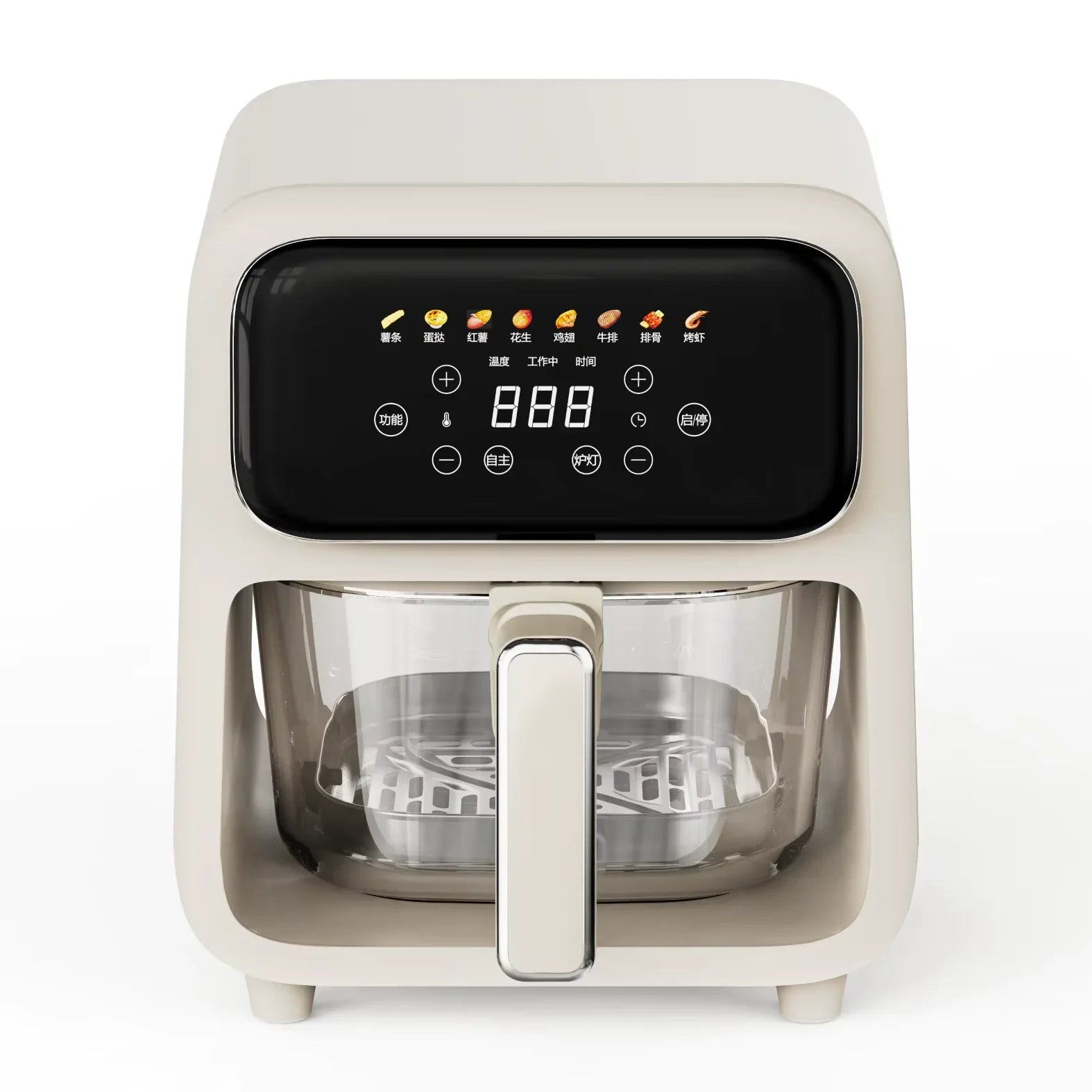 KTX-630867 Digital Touch Control Air Fryer for Healthy Cooking, 4L Capacity with Presets for French Fries and Chicken