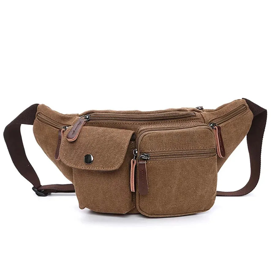 KTX-910419 Multifunctional Canvas Waist Bag for Work and Travel