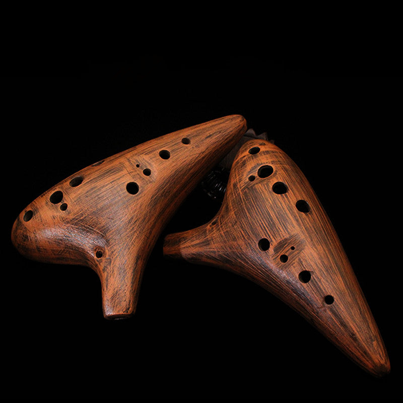 KTX-813651 Elegant Retro Ocarina with Bass Playing Feature