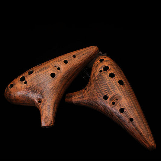 KTX-813651 Elegant Retro Ocarina with Bass Playing Feature