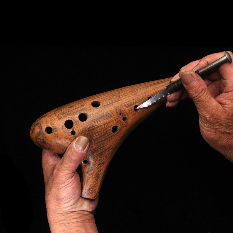 KTX-813651 Elegant Retro Ocarina with Bass Playing Feature