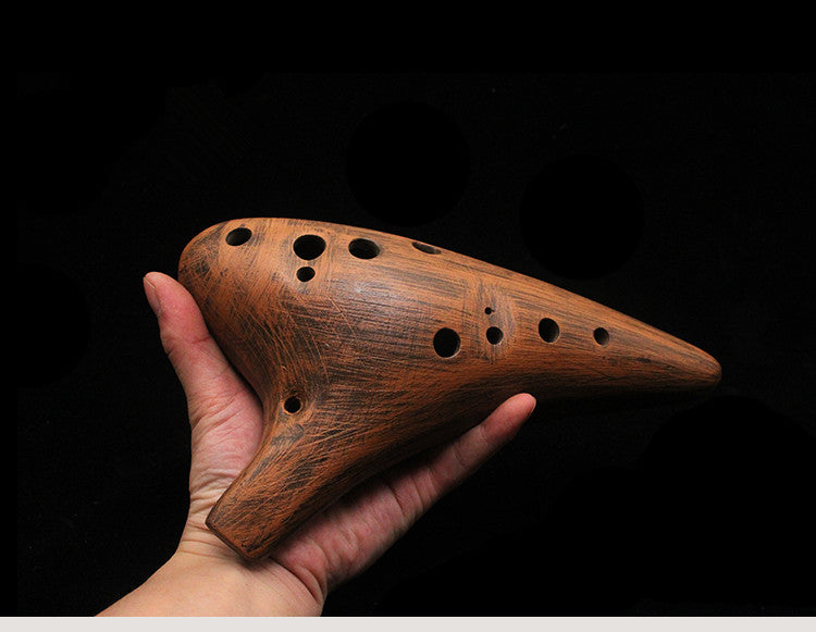 KTX-813651 Elegant Retro Ocarina with Bass Playing Feature