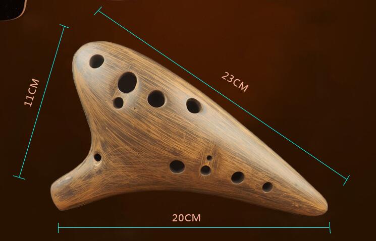 KTX-813651 Elegant Retro Ocarina with Bass Playing Feature