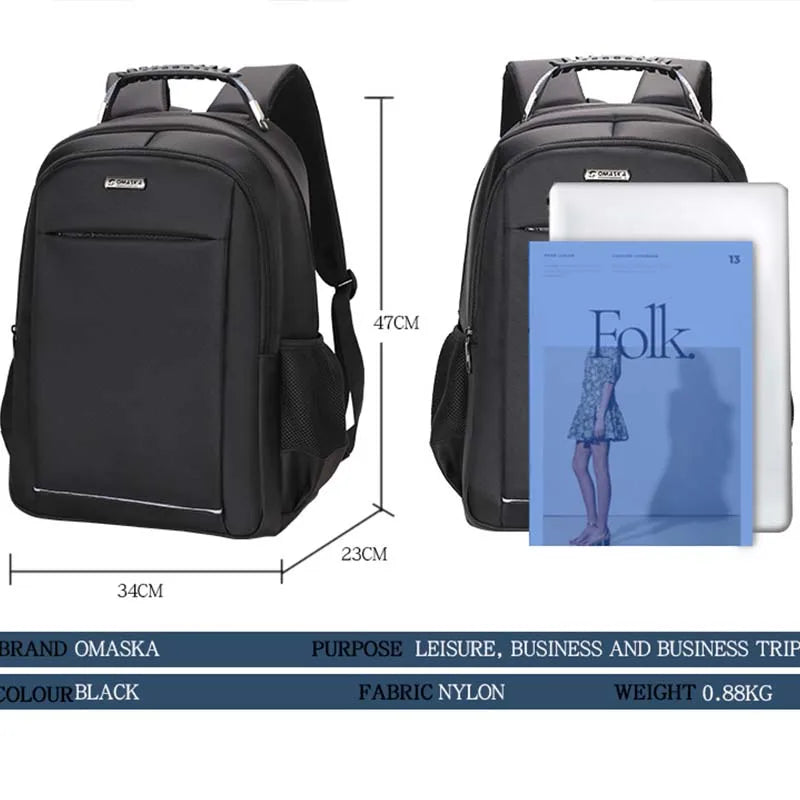 KTX-167315 Men's 18-Inch Waterproof Nylon Laptop Backpack for Business and School Use