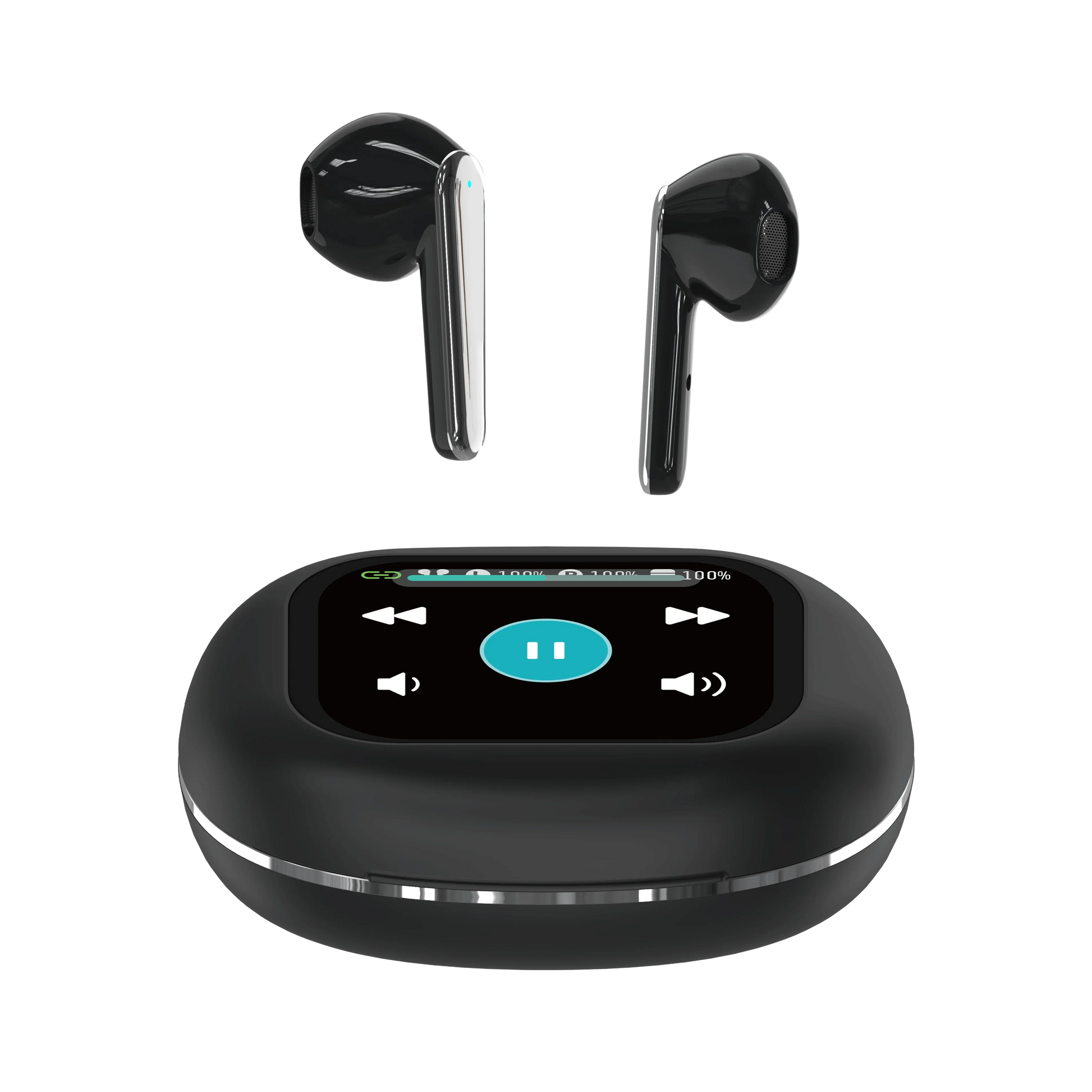 KTX-346899 True Wireless In-Ear Sport Earbuds with LED Touch Screen and Digital Battery Indicator, JL Chipset for Gaming and Travel