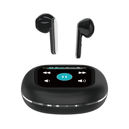 KTX-346899 True Wireless In-Ear Sport Earbuds with LED Touch Screen and Digital Battery Indicator, JL Chipset for Gaming and Travel