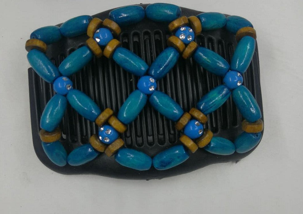 KTX-034451 Beaded Vintage Elastic Hairpin and Comb Clip for Women - Elegant Hair Accessory